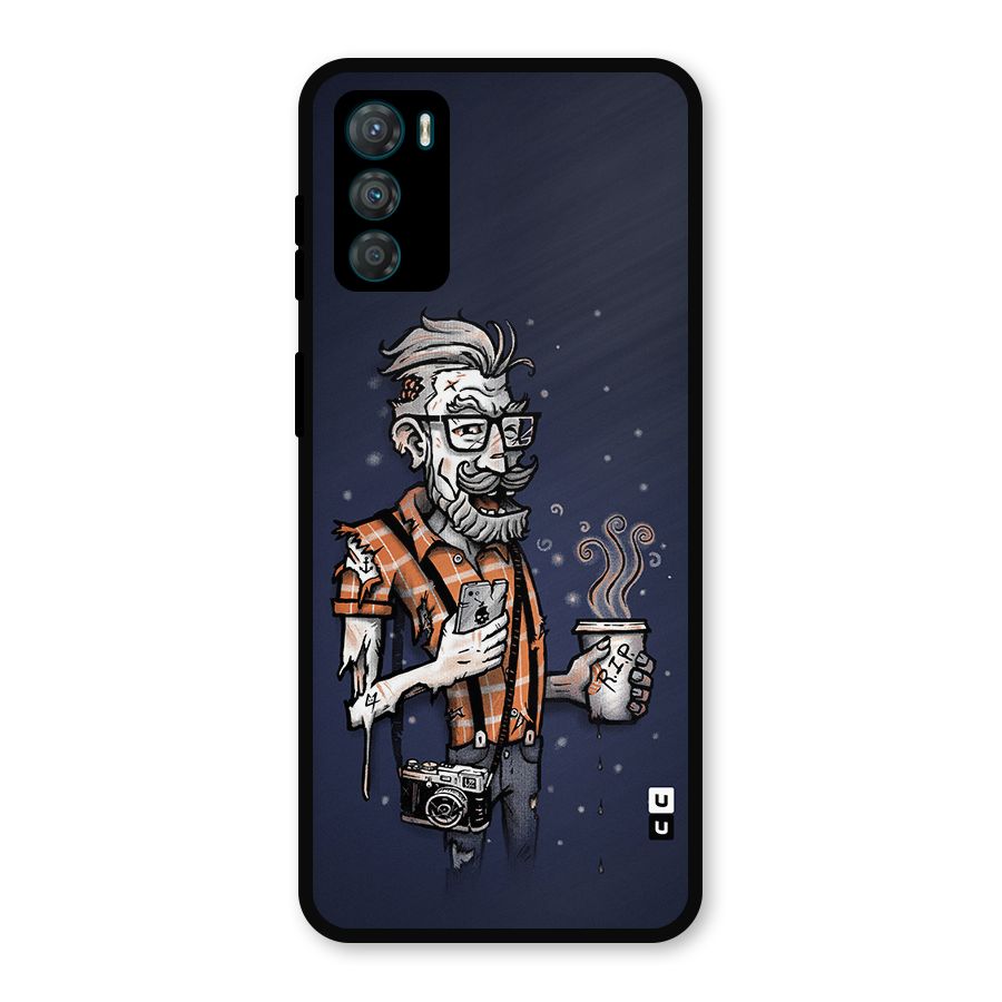 Photographer illustration Metal Back Case for Moto G42