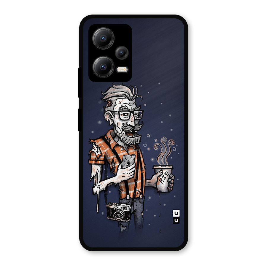 Photographer illustration Metal Back Case for Redmi Note 12 5G