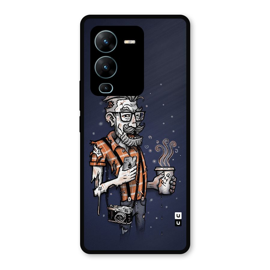 Photographer illustration Metal Back Case for Vivo V25 Pro