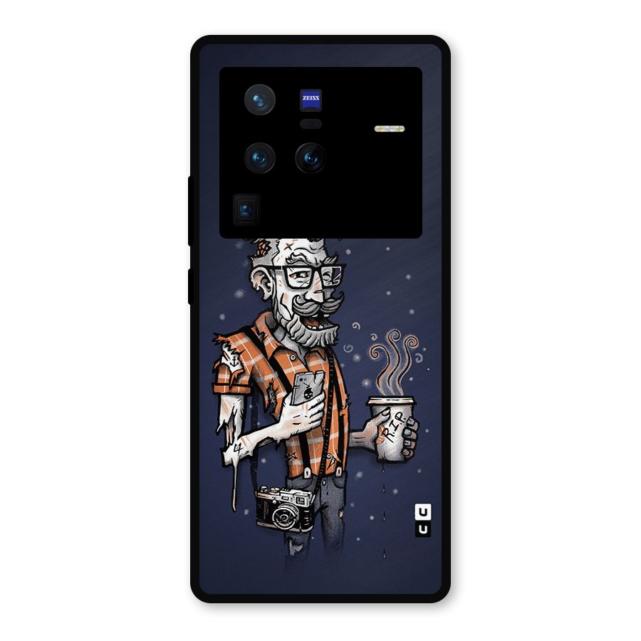 Photographer illustration Metal Back Case for Vivo X80 Pro