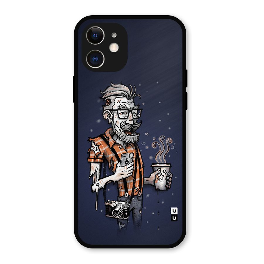 Photographer illustration Metal Back Case for iPhone 12