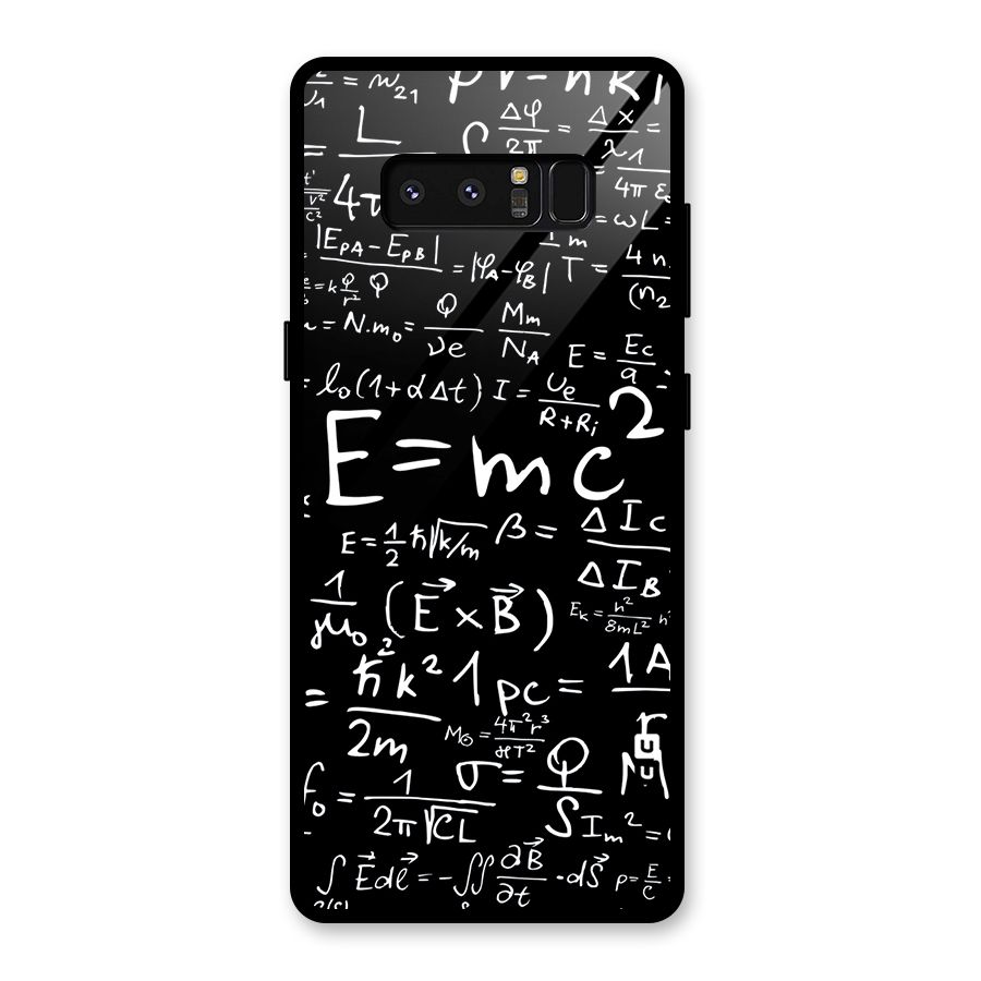 Physics Equation Glass Back Case for Galaxy Note 8