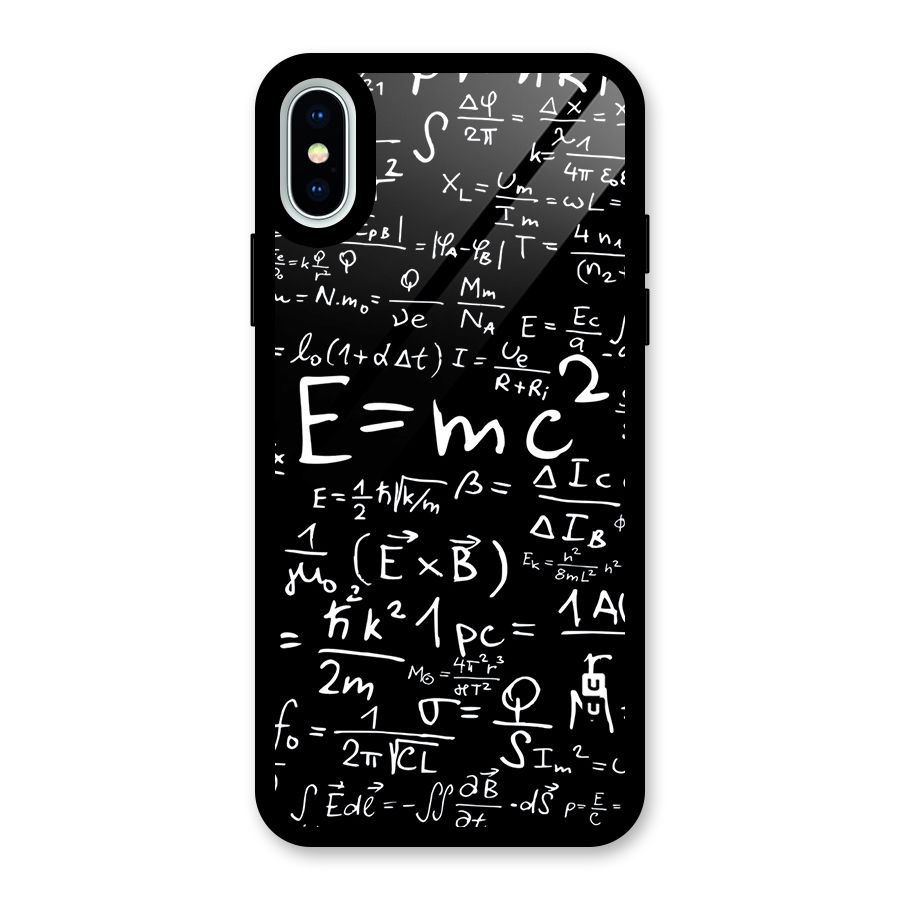 Physics Equation Glass Back Case for iPhone X