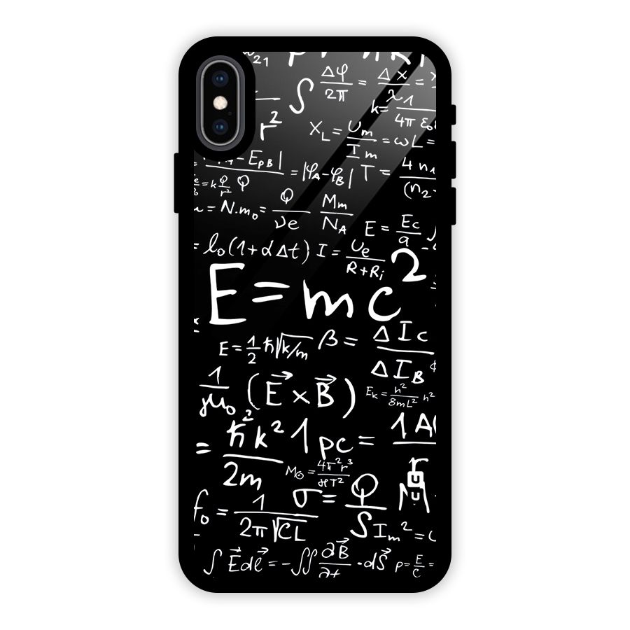 Physics Equation Glass Back Case for iPhone XS Max