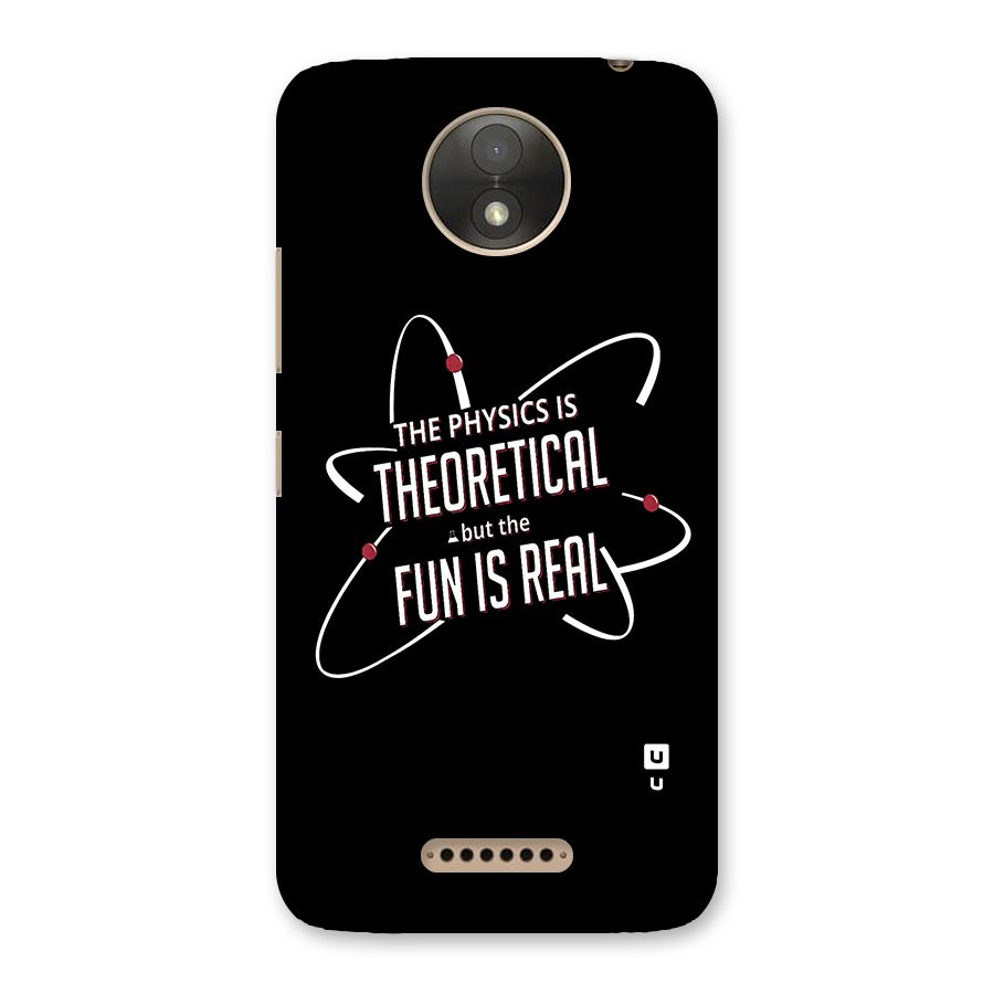 Physics Theoretical Fun Real Back Case for Moto C Plus