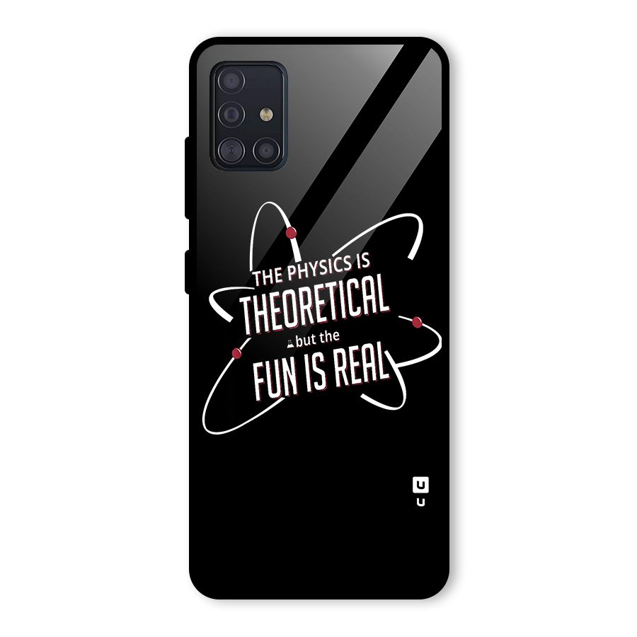 Physics Theoretical Fun Real Glass Back Case for Galaxy A51