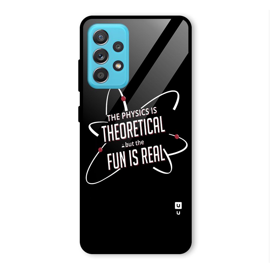Physics Theoretical Fun Real Glass Back Case for Galaxy A52