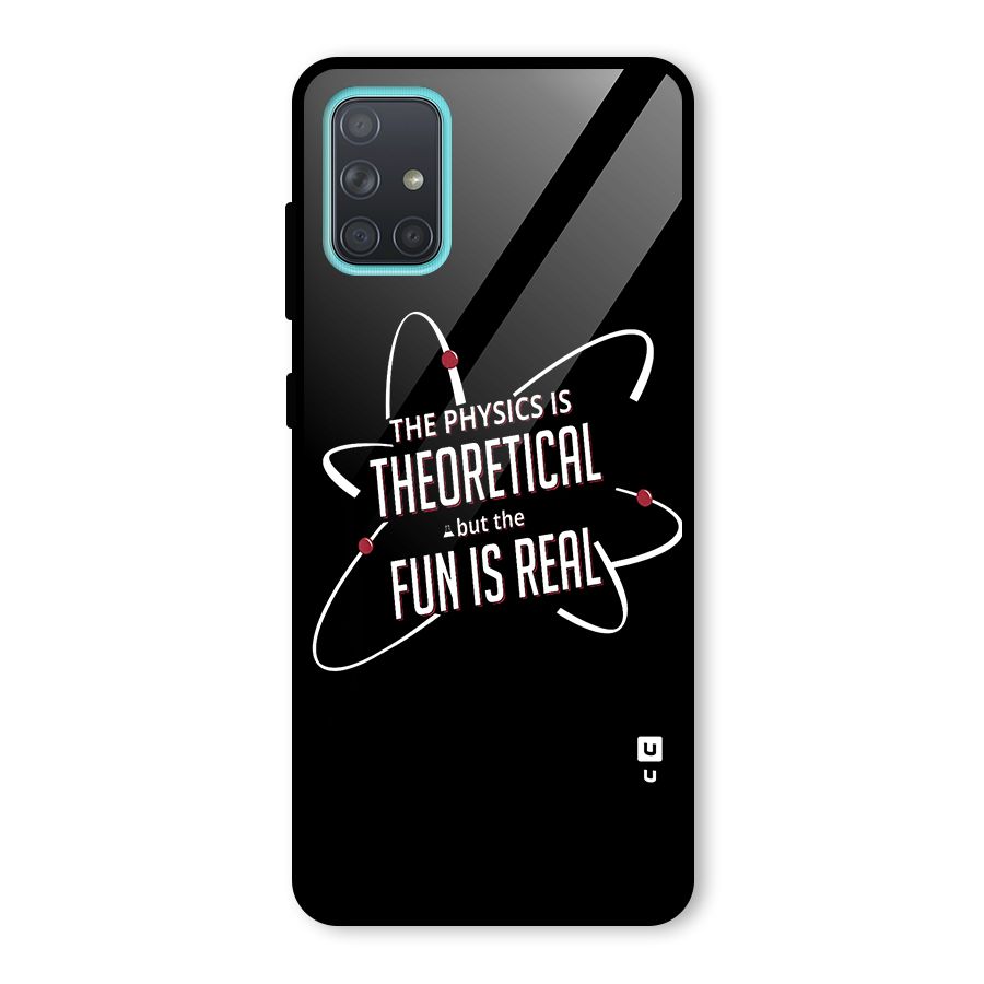 Physics Theoretical Fun Real Glass Back Case for Galaxy A71