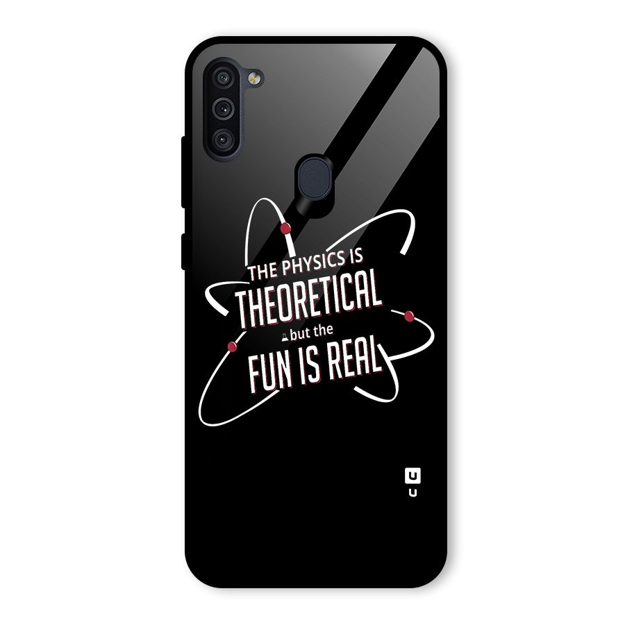 Physics Theoretical Fun Real Glass Back Case for Galaxy M11