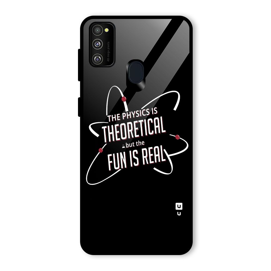 Physics Theoretical Fun Real Glass Back Case for Galaxy M21