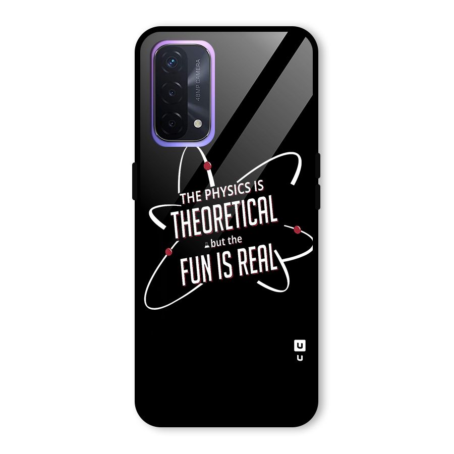 Physics Theoretical Fun Real Glass Back Case for Oppo A74 5G