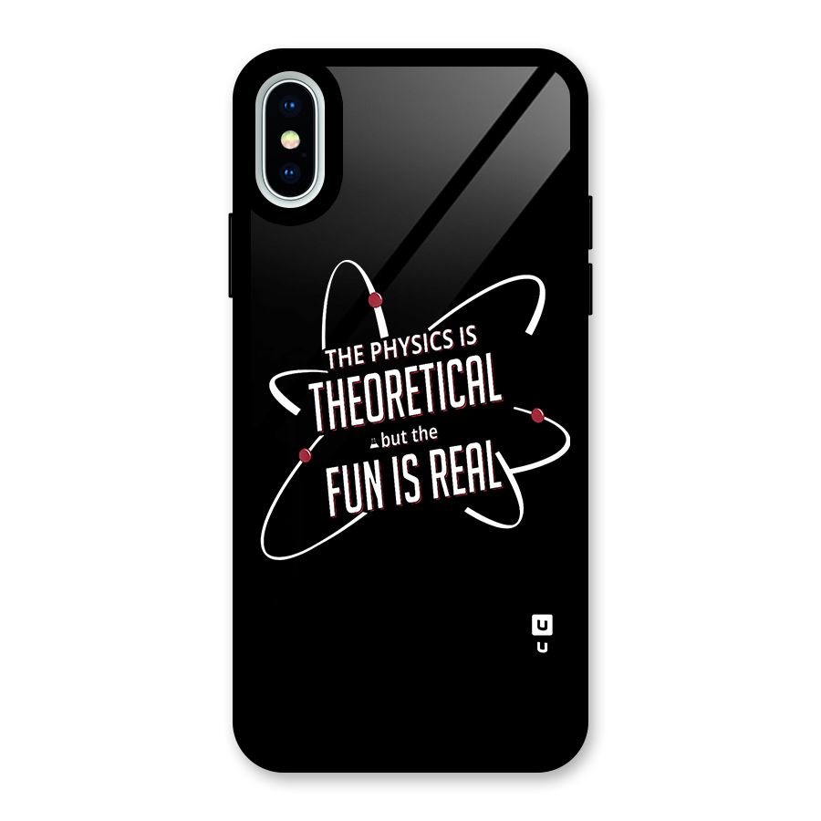 Physics Theoretical Fun Real Glass Back Case for iPhone X