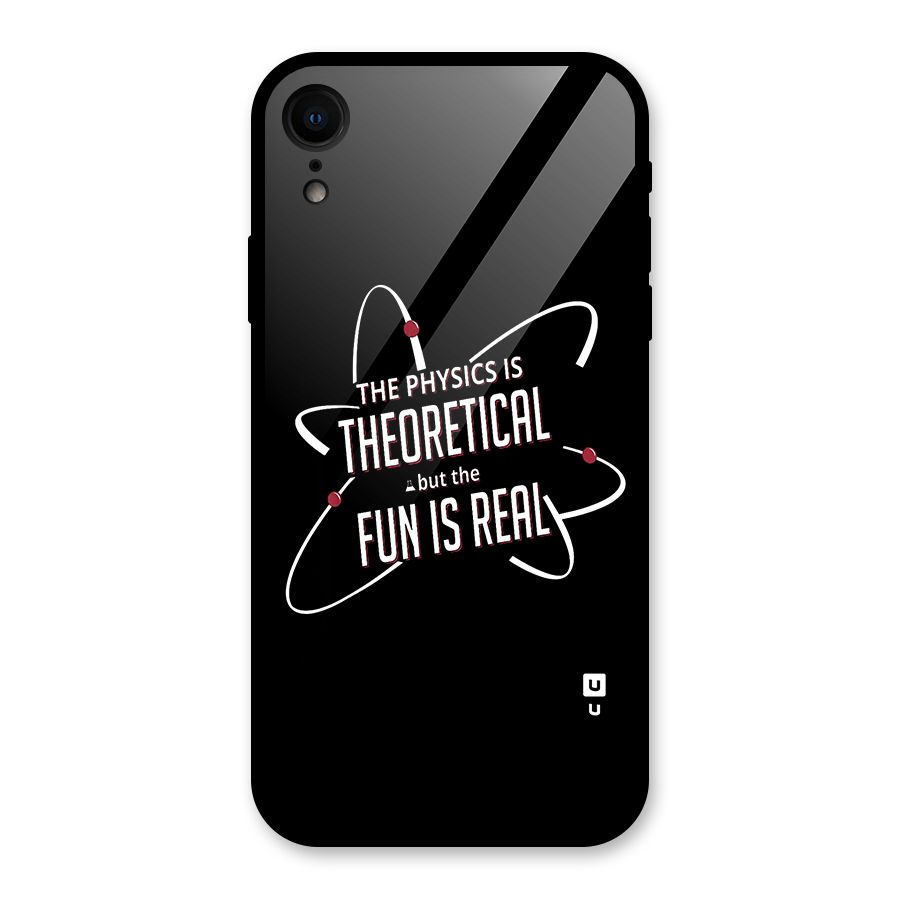 Physics Theoretical Fun Real Glass Back Case for iPhone XR