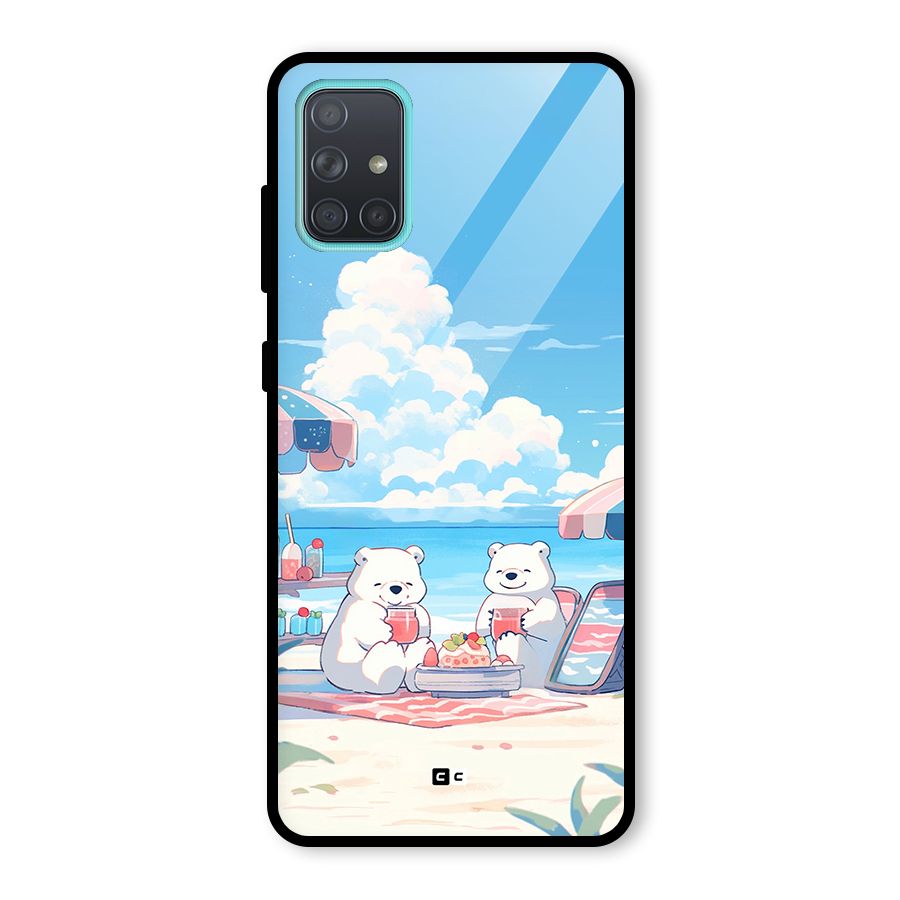 Picnic Time Glass Back Case for Galaxy A71