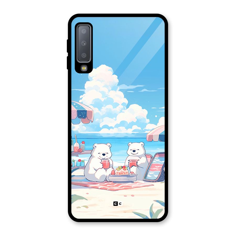 Picnic Time Glass Back Case for Galaxy A7 (2018)