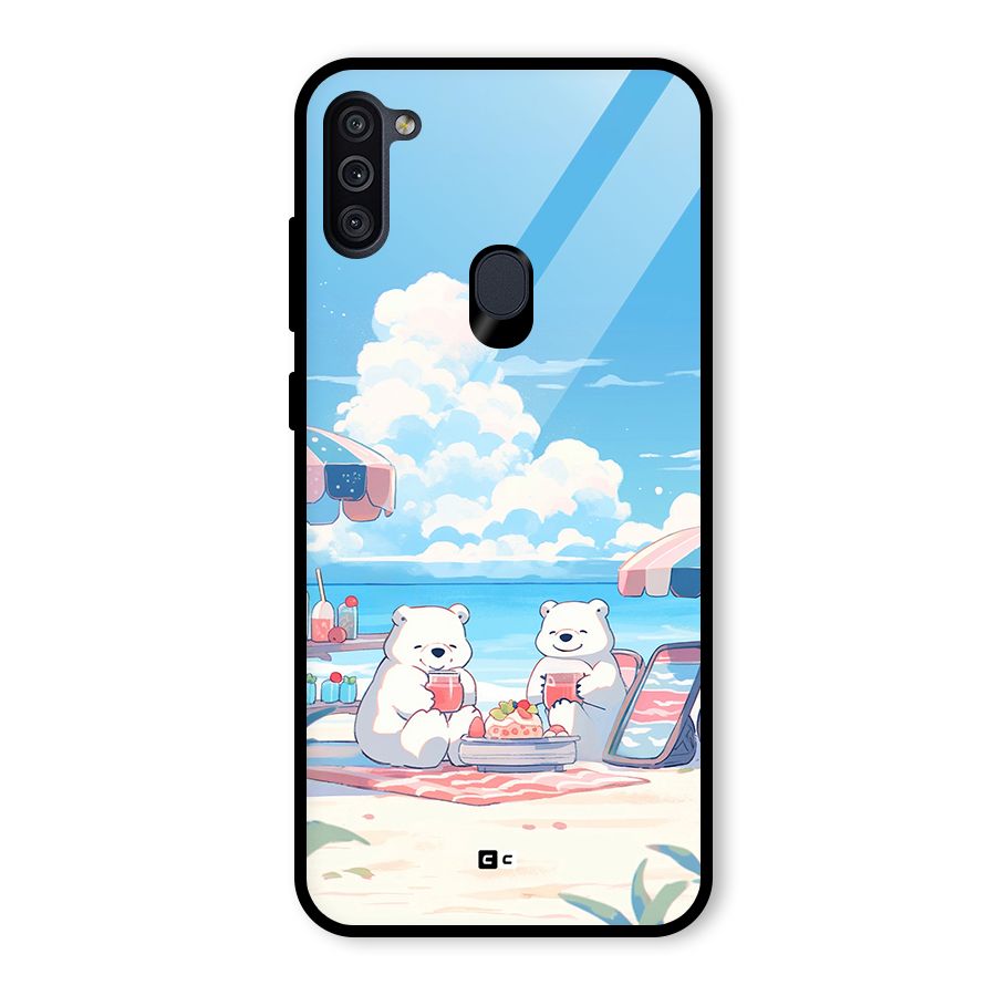 Picnic Time Glass Back Case for Galaxy M11