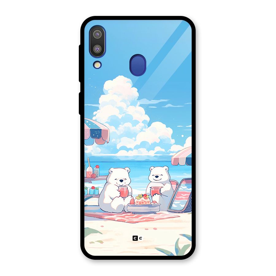 Picnic Time Glass Back Case for Galaxy M20