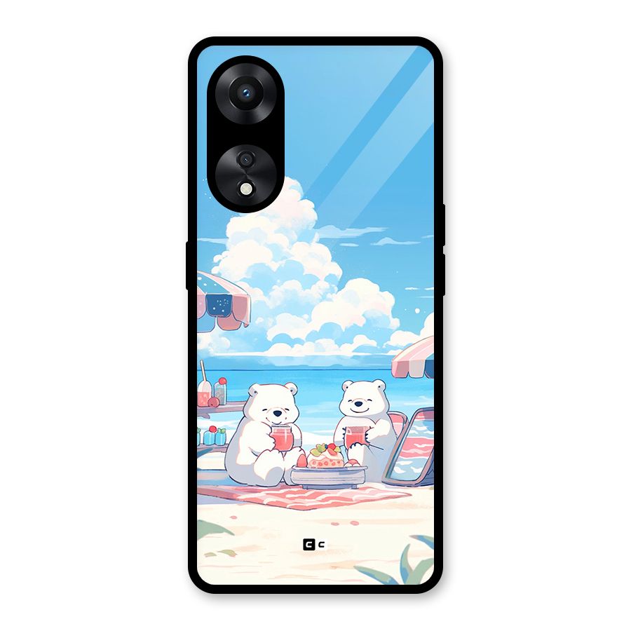 Picnic Time Glass Back Case for Oppo A78