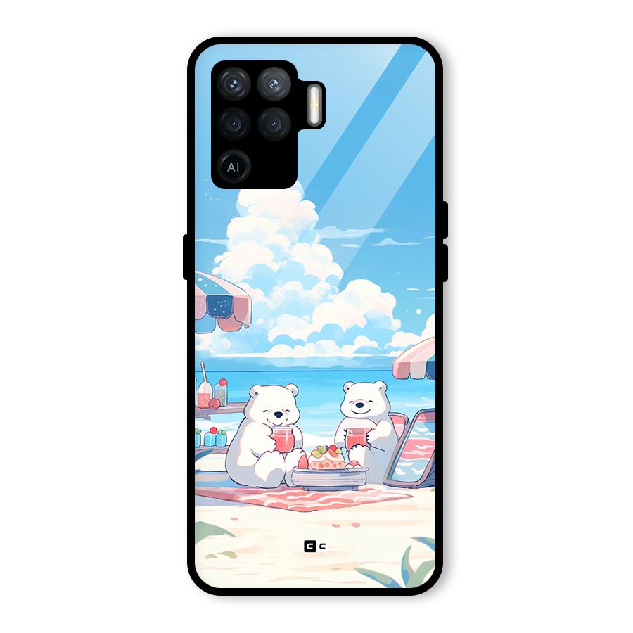 Picnic Time Glass Back Case for Oppo F19 Pro