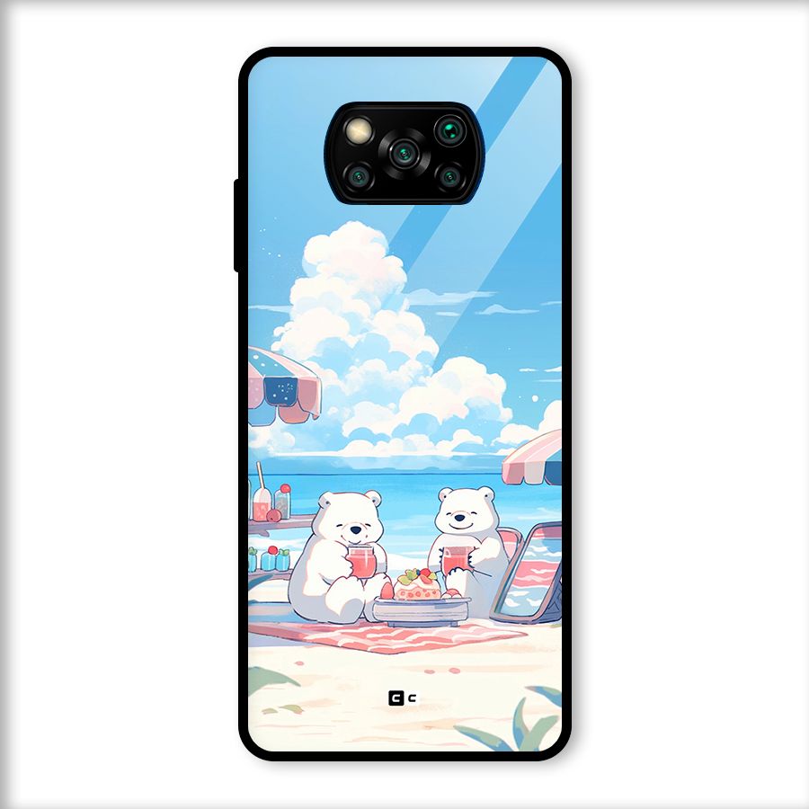 Picnic Time Glass Back Case for Poco X3