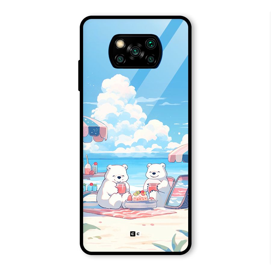 Picnic Time Glass Back Case for Poco X3 Pro