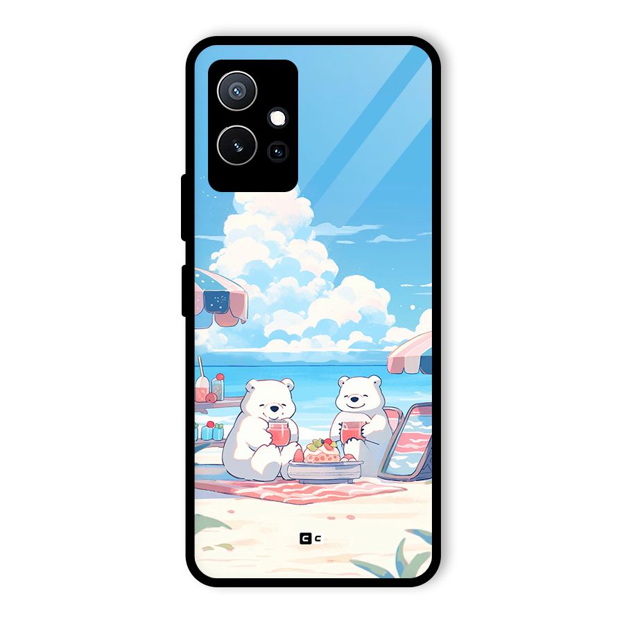 Picnic Time Glass Back Case for Vivo T1 5G