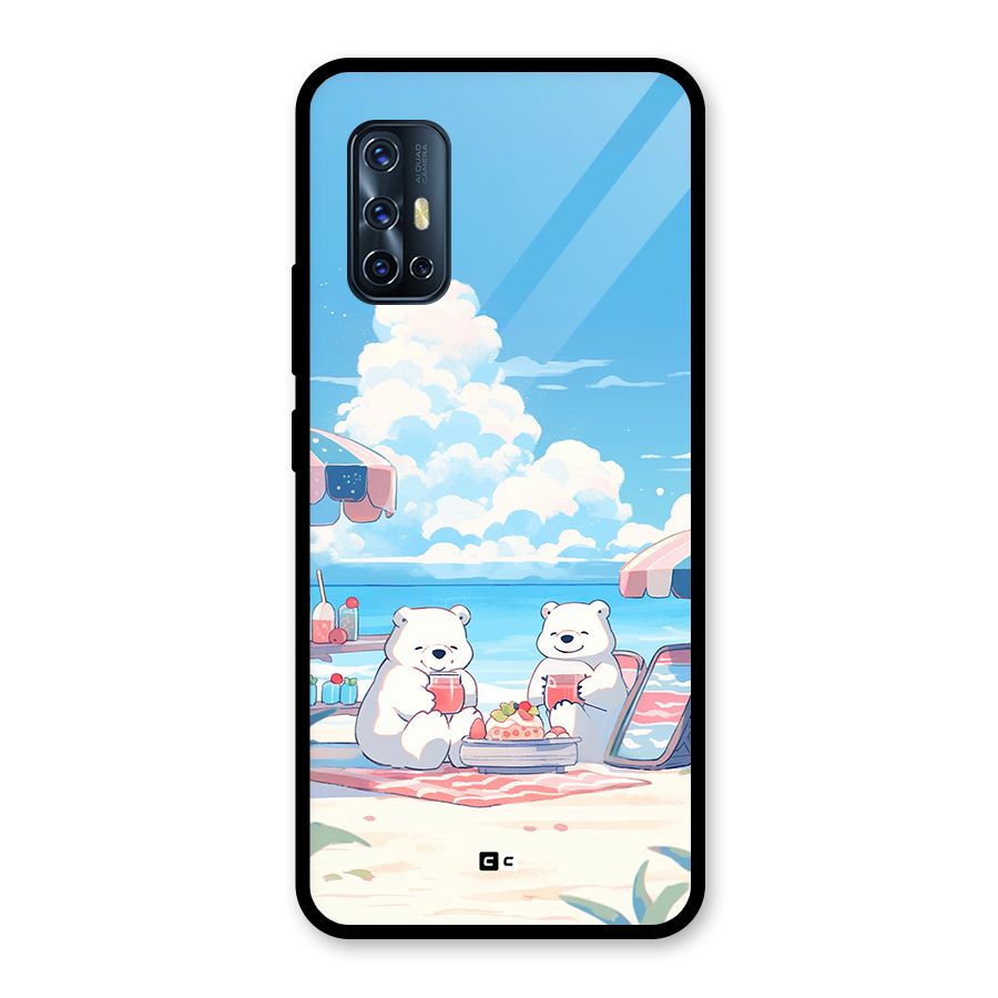 Picnic Time Glass Back Case for Vivo V17