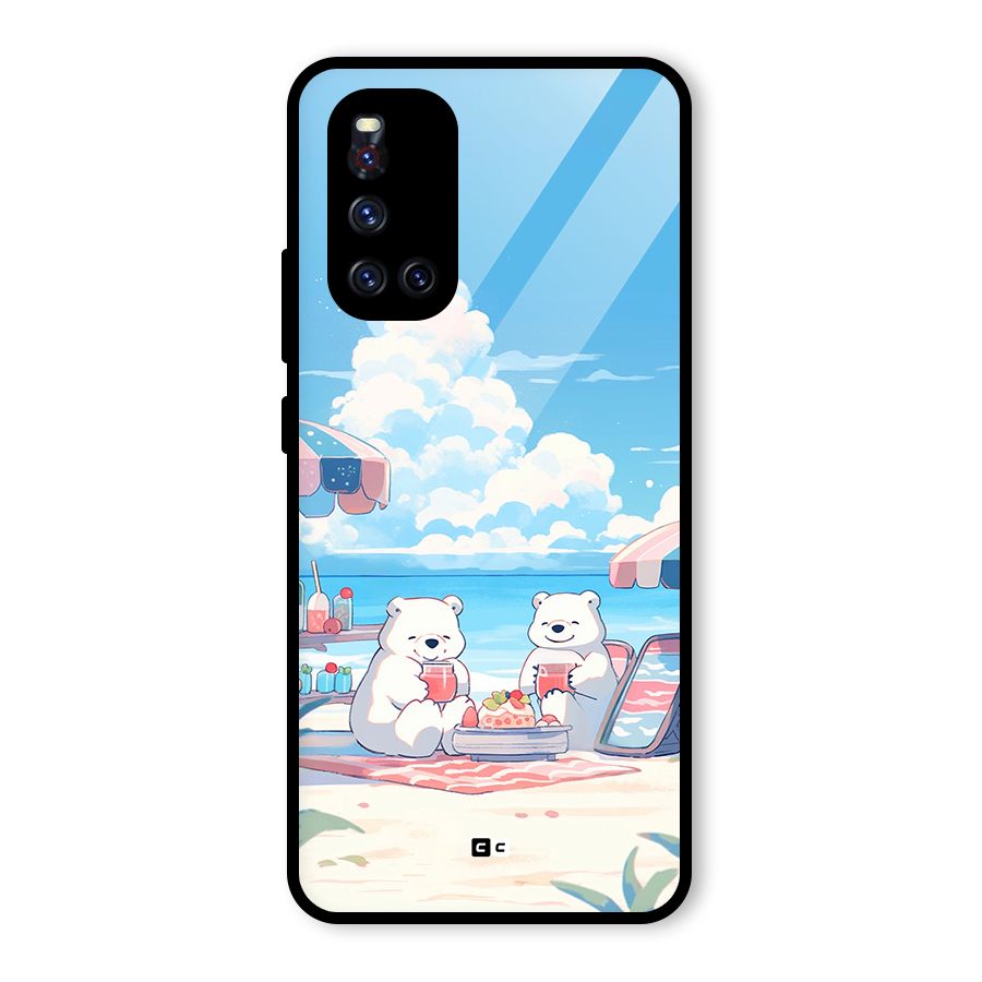 Picnic Time Glass Back Case for Vivo V19