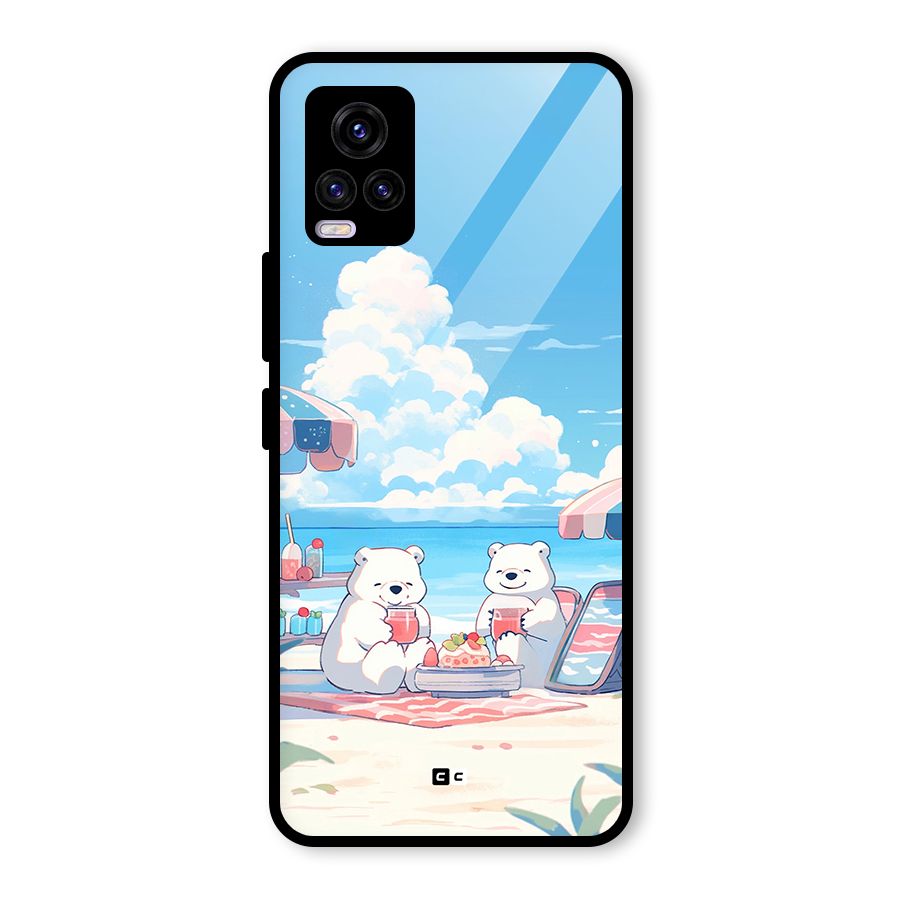 Picnic Time Glass Back Case for Vivo V20
