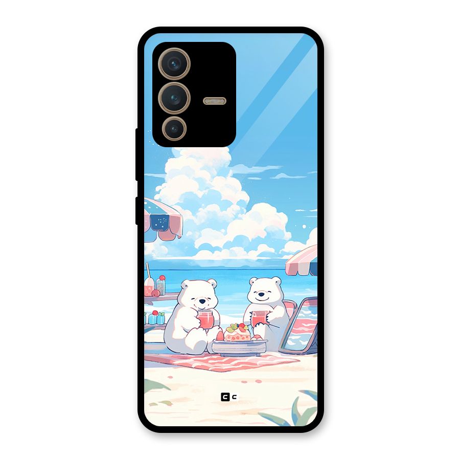Picnic Time Glass Back Case for Vivo V23 5G