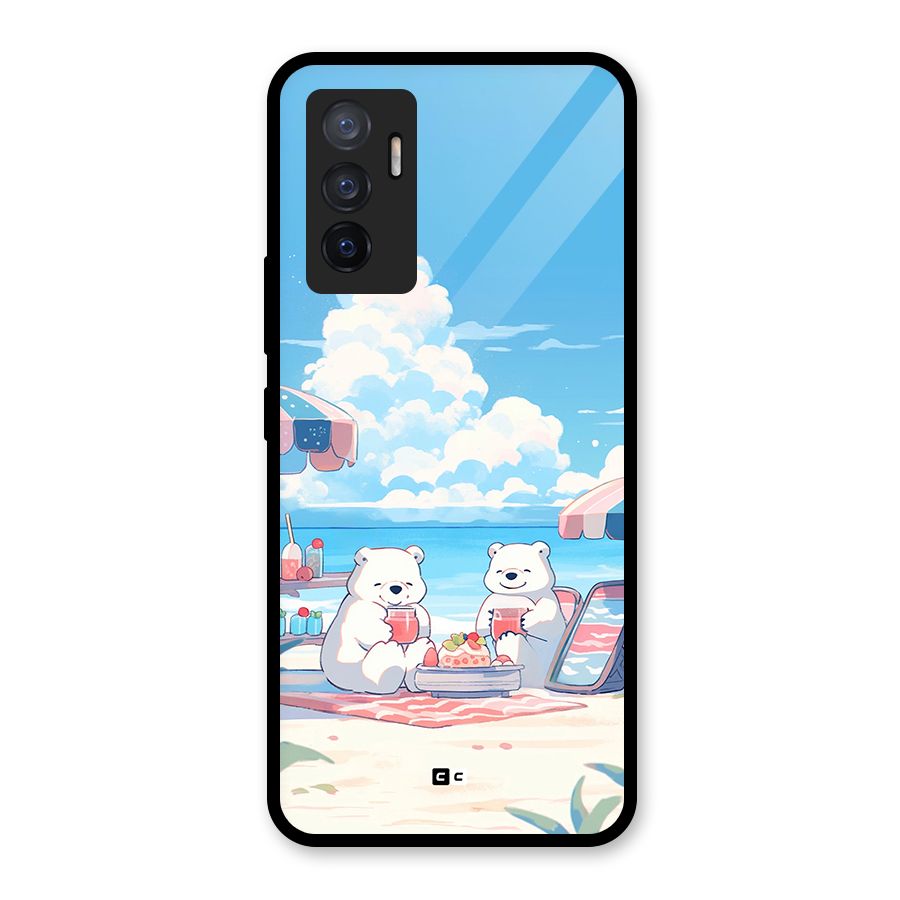 Picnic Time Glass Back Case for Vivo V23e