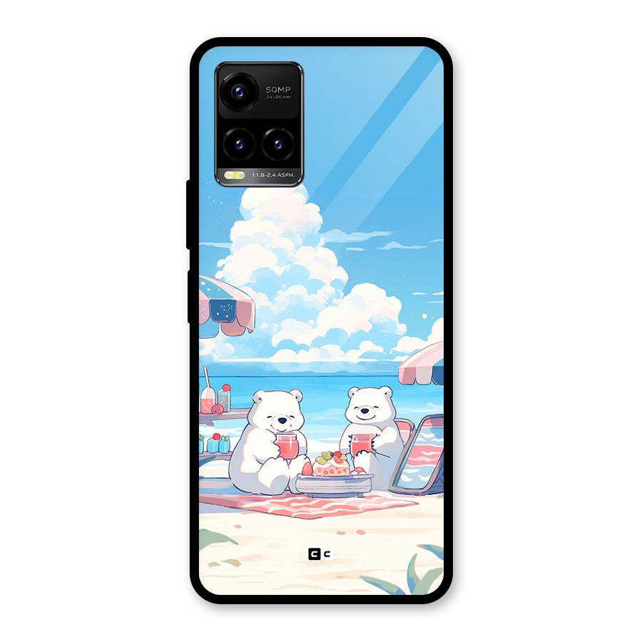 Picnic Time Glass Back Case for Vivo Y21G