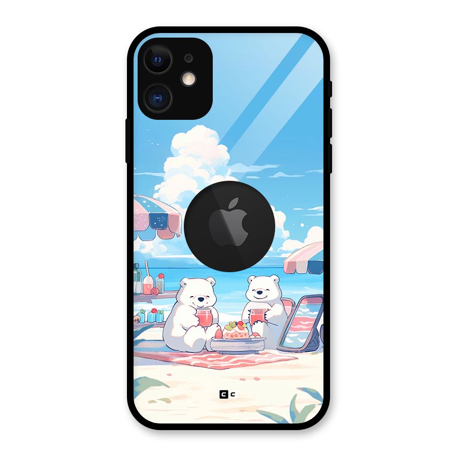 Picnic Time Glass Back Case for iPhone 11 Logo Cut