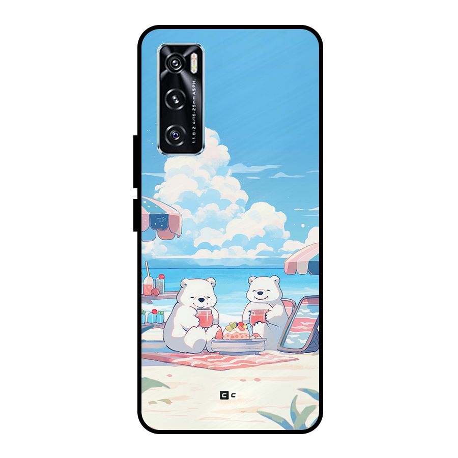 Picnic Time Metal Back Case for Vivo V20 SE