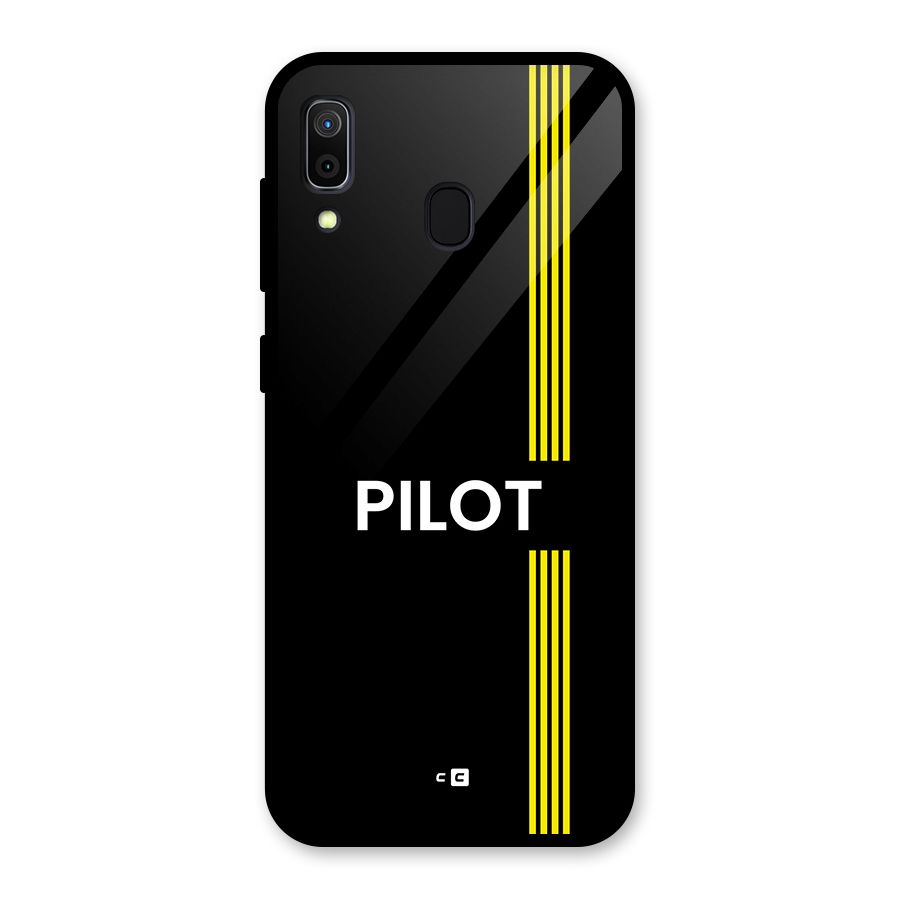 Pilot Stripes Glass Back Case for Galaxy A30
