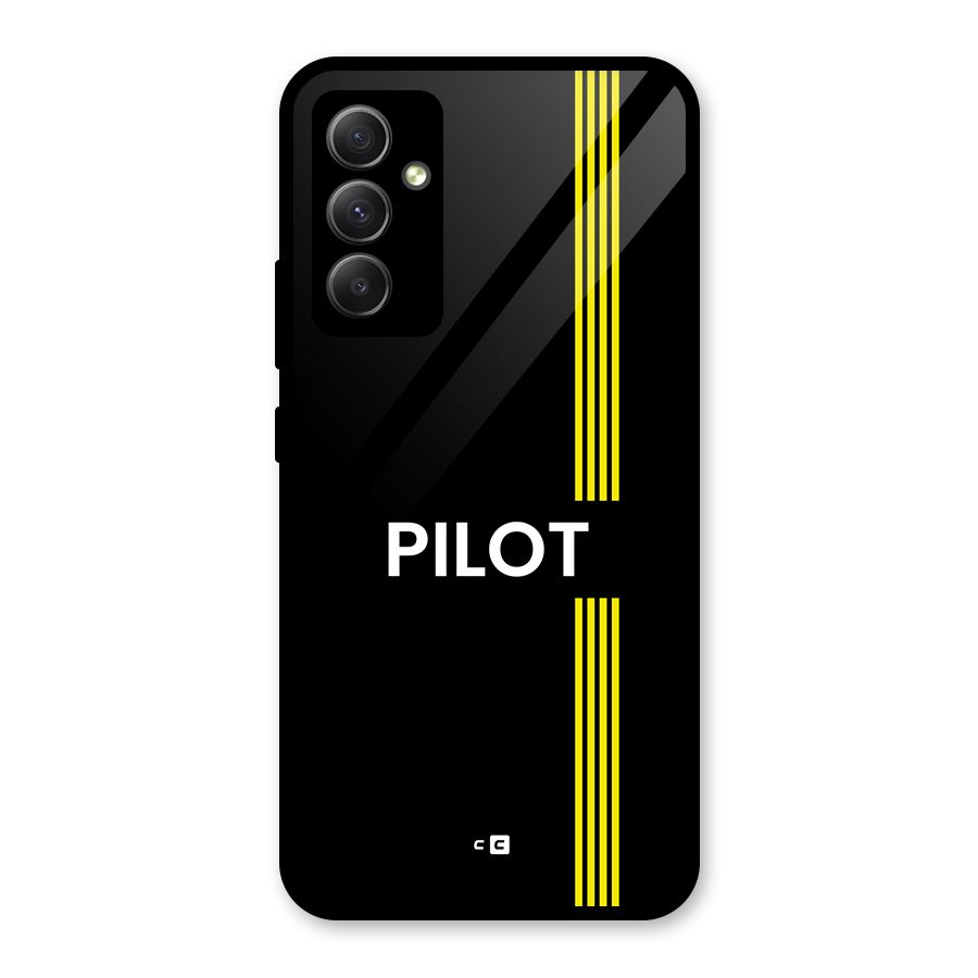 Pilot Stripes Glass Back Case for Galaxy A34