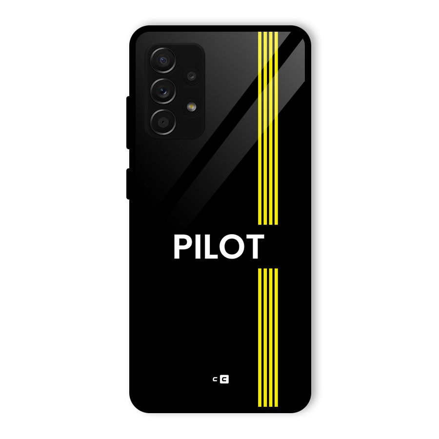 Pilot Stripes Glass Back Case for Galaxy A53 5G