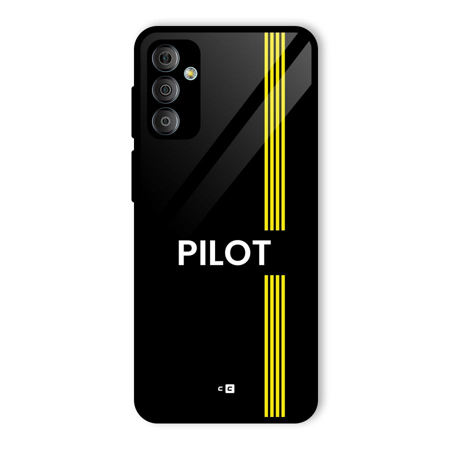 Pilot Stripes Glass Back Case for Galaxy F23