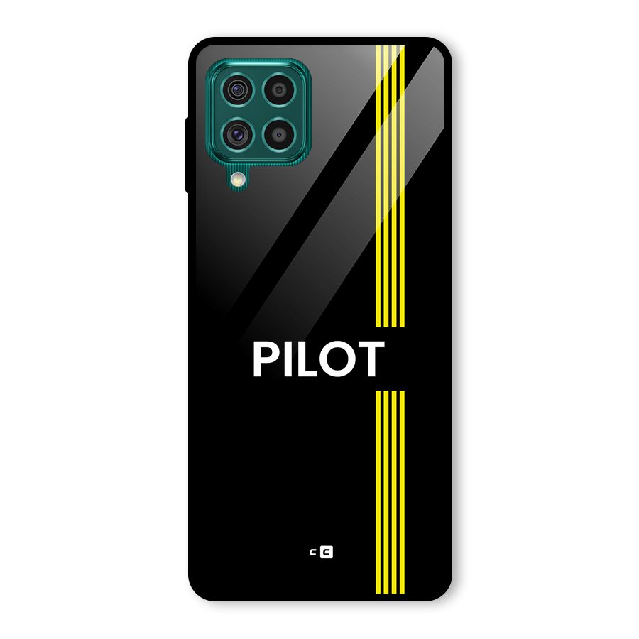 Pilot Stripes Glass Back Case for Galaxy F62