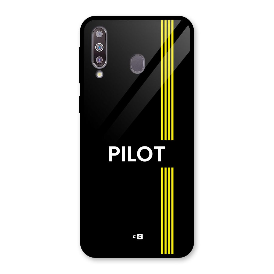 Pilot Stripes Glass Back Case for Galaxy M30
