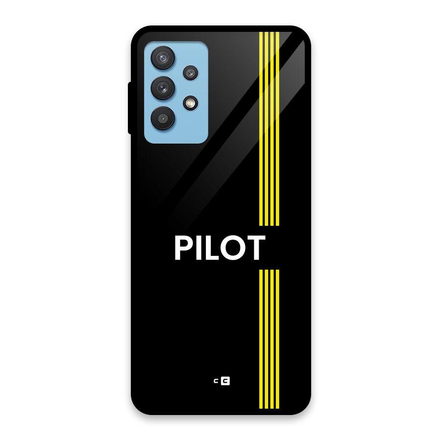 Pilot Stripes Glass Back Case for Galaxy M32 5G