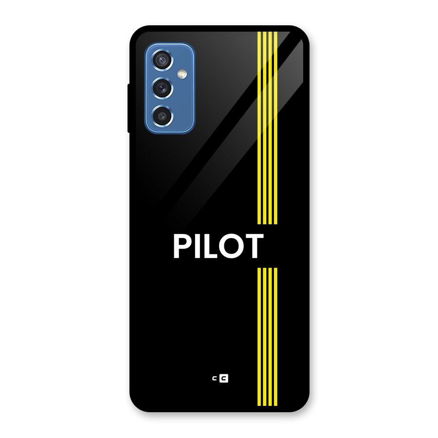 Pilot Stripes Glass Back Case for Galaxy M52 5G