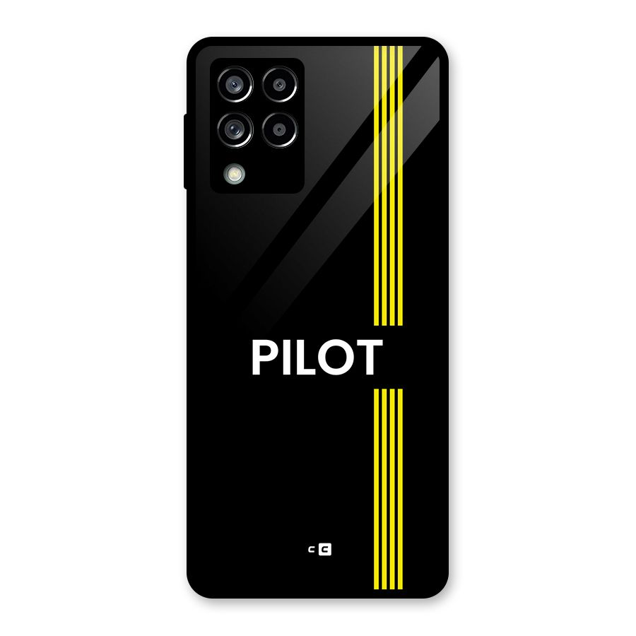 Pilot Stripes Glass Back Case for Galaxy M53 5G