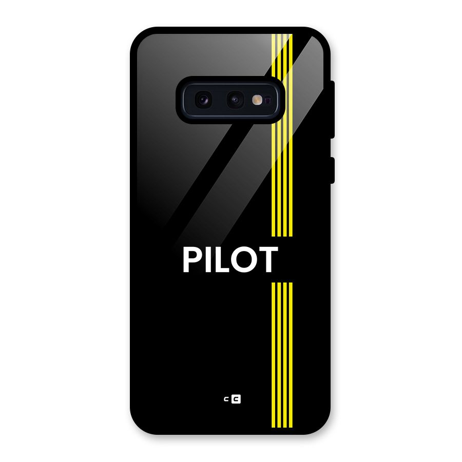 Pilot Stripes Glass Back Case for Galaxy S10e