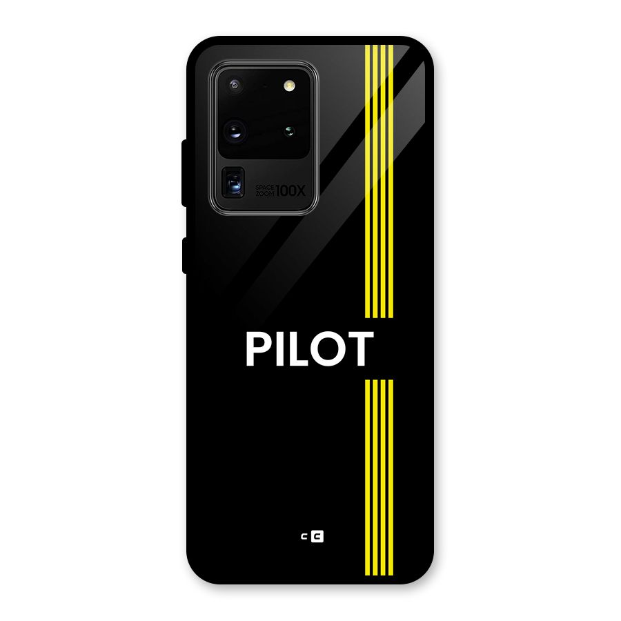 Pilot Stripes Glass Back Case for Galaxy S20 Ultra