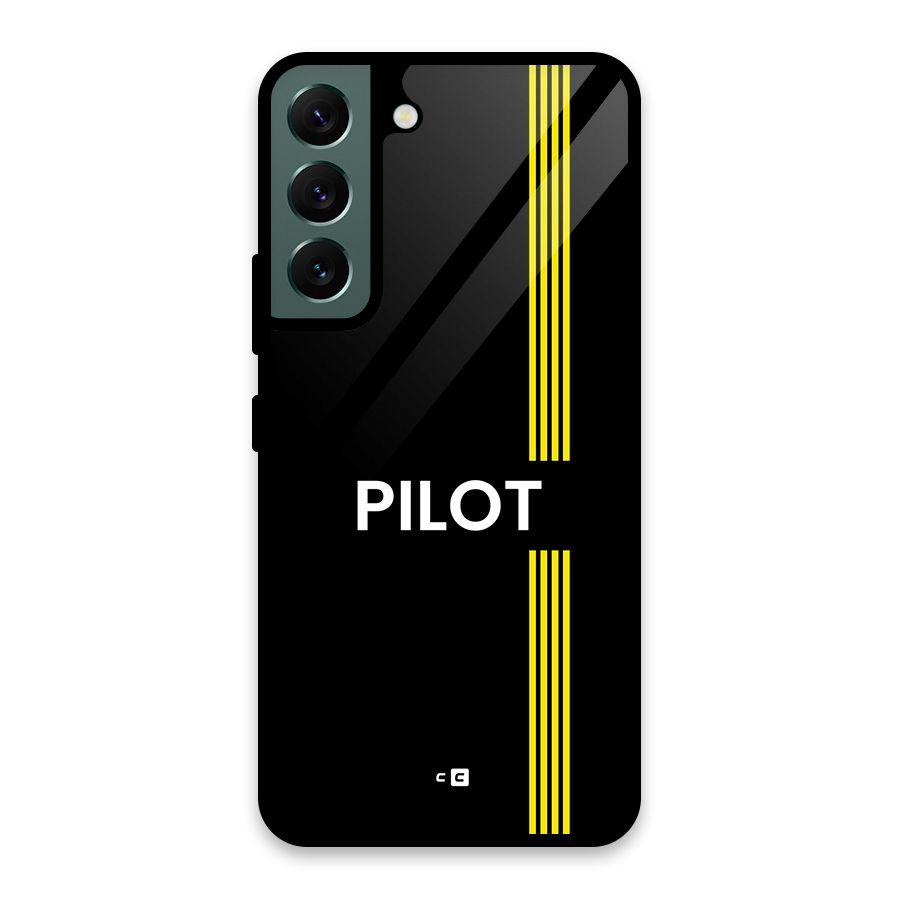 Pilot Stripes Glass Back Case for Galaxy S22 5G