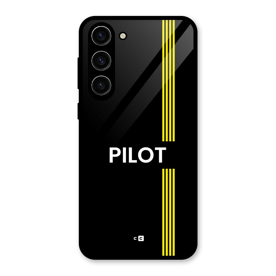 Pilot Stripes Glass Back Case for Galaxy S23 Plus