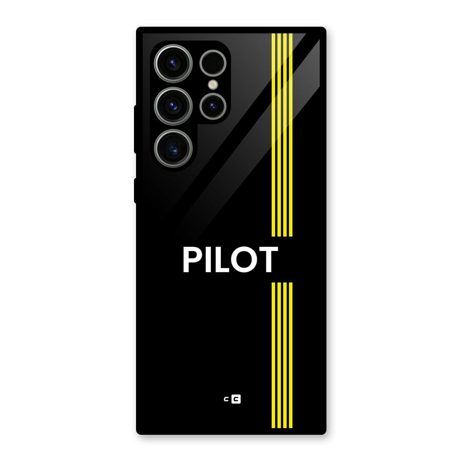 Pilot Stripes Glass Back Case for Galaxy S23 Ultra
