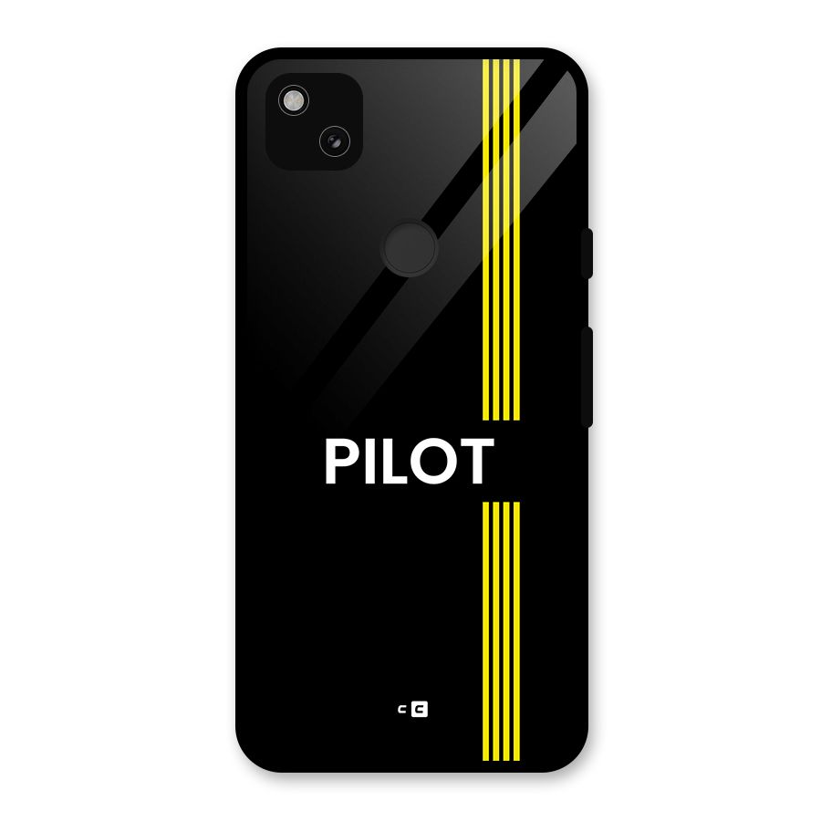 Pilot Stripes Glass Back Case for Google Pixel 4a