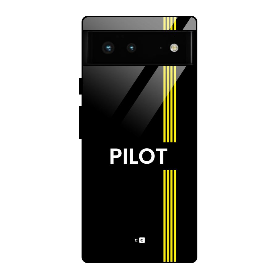 Pilot Stripes Glass Back Case for Google Pixel 6